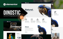 Dinostic – Animal Photography & Portfolio Elementor Template Kit