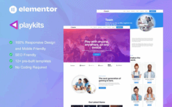 Playkits – Video Game Publisher & Shop Elementor Template Kit