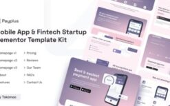 Payplus – Mobile App & Fintech Startup Elementor Template Kit