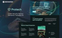 Protech – Cyber Security Service Elementor Template Kit
