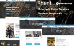 Rhent – Motorcycle Rental Services Elementor Template Kit