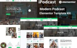 iPodcast – Modern Podcast Elementor Template Kit