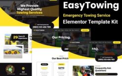 EasyTowing – Emergency Towing Service Elementor Template Kit