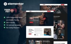 TigerFist – Martial Arts Elementor Template Kit