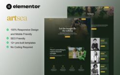 Artsea – Photography & Art Gallery Elementor Template Kit