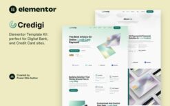 Credigi – Digital Bank & Credit Card Elementor Template Kit
