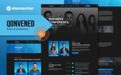 Qonvened – Event & Conference Elementor Template Kit