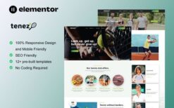 Tenez – Tennis School & Club Elementor Template Kit
