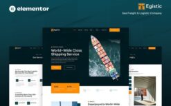 Egistic – Sea Freight & Logistic Company Elementor Template Kit