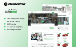 AutoRent – Car Rental Service Elementor Template Kit
