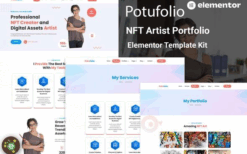 Potufolio – NFT Artist Portfolio Elementor Template Kit