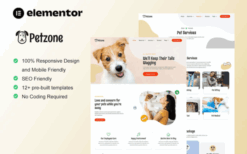 PetZone – Pet Care Services Elementor Template Kit