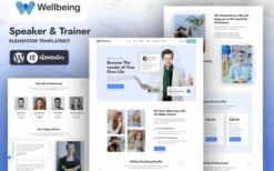Wellbeing – Speaker & Trainer Elementor Template Kit