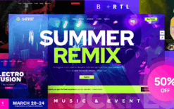 Rockfest (v1.0) Music Festival Event, DJ Concert and Night Club Website Template #