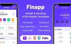 Finapp v.2.2 – Wallet & Banking HTML Mobile Template