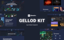 Gellod – Esport Gaming Elementor Template Kit