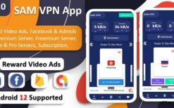 SAM VPN App (v8.0) Secure VPN and Fast Servers VPN | Reward Video Ads | Subscription | Admob & FB Ads