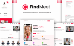 Findmeet – Video Conference Elementor Template Kit