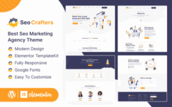 SEOCrafters – Marketing Agency Elementor Template Kit