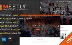 Meetup (v1.9.8) Conference Event WordPress Theme