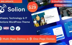 Solion Theme (v2.4) Technology & IT Solutions WordPress Website