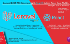 Laravel REST API Generator With React Admin Panel Generator + JWT Auth + Postman v3.0
