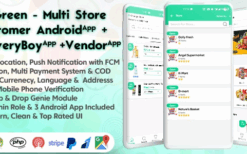 GoGreen v1.9 Food, Grocery, Pharmacy Multi Store(Vendor) Android App with Interactive Admin Panel