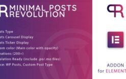 Minimal Posts Revolution For Elementor WordPress Plugin v1.0.0