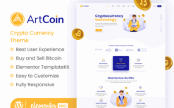 ArtCoin | Bitcoin & Cryptocurrency Elementor Template Kit