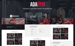 Adagym – Fitness & Gym Elementor Template Kit
