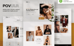 POVULR – Modeling & Talent Agency Elementor Template Kit