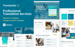 Translantic – Translation Service Agency Elementor Template Kit