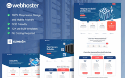 WebHoster – Web Hosting Service Elementor Template Kit