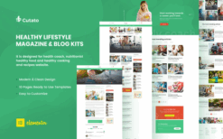 Cutato – Healthy Lifestyle Magazine & Blog Template Kit for Elementor