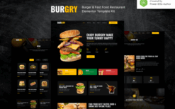 Burgry – Burger & Fast Food Restaurant Elementor Template Kit