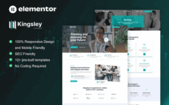 Kingsley – Finance & Investment Elementor Template Kit
