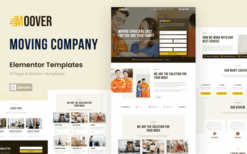 Moover – Moving Company Website Elementor Template Kit