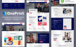 OnePrint – Printing Services Company Elementor Template Kit