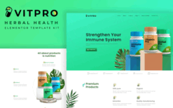 Vitpro – Herbal Health Elementor Template kit