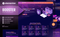 Booster – Proxy & App VPN Service Elementor Template Kit
