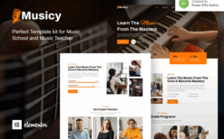 Musicy – Music School Elementor Template Kit