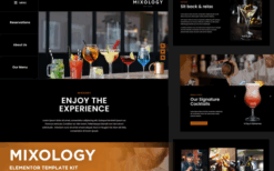 Mixology – Bar & Cocktails Elementor Template Kit