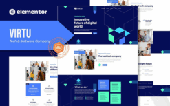 Virtu – Tech & Software Company Elementor Template kit