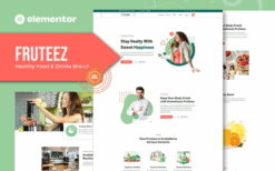 Fruteez – Healthy Food & Drinks Brand Elementor Template Kit