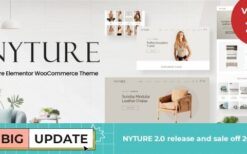Nyture (v2.1.1) Elementor WooCommerce Theme