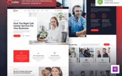 Callerr – Call Center Service & Telemarketing Elementor Template Kit