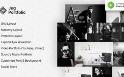 Jeg Portfolio v1.0.2 Responsive Portfolio & Gallery Plugin For WordPress