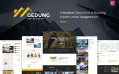 Gedung- Contractor & Building Construction Elementor Template Kit