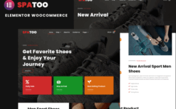 Spatoo – Modern Shoes eCommerce Elementor Template Kit