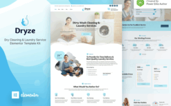 Dryze – Dry Cleaning & Laundry Service Elementor Template Kit